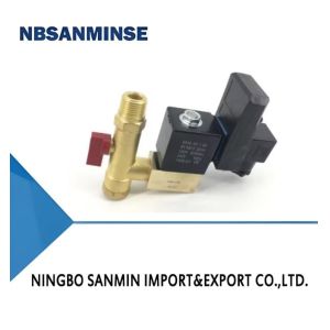 China SR-G-15 4Mpa G 1/2 High Pressure Solenoid For Electronic Drain Valves Air Compressor Valve Brass Solenoid Drainer NBSANMINSE on sale