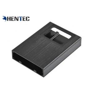 Black Anodized Aluminum Shell / Extruded Aluminum Project Box For Electronics