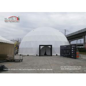 25m Diameter White Geodesic Dome Tents With Interior Projection Fabric For Art Festival