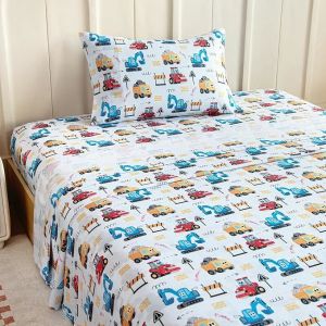 China Engineering Car Sheets with Deep Pockets, Wrinkle-Free, Cozy Soft Cartoon Print Bed Sheets Set on sale