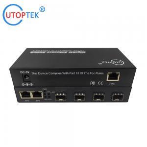 universal Fiber Ethernet Switch 3*10/100/1000Base-Tx to 4*1000Base-Fx SFP Fiber media converter