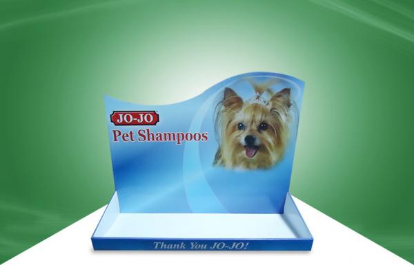 Advertisment Countertop Cardboard Display Stands / Paper Display Tray for Pet