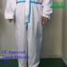 Hospital White Disposable Protective Coverall Sms Non Woven Material Lightweight