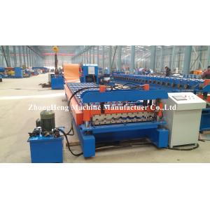 China Large Span Roofing Glazed Tile roll Forming Machine Metal Profile Steel 4kw 5t supplier
