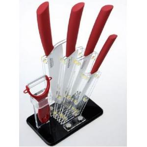 China Fashion Shape Red Acrylic Knife Block With Quick Delivery supplier