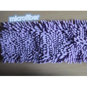 China Purple Colorful Microfiber Wet Mop Pads 13*47cm Hair Length 2cm Big Chenille supplier