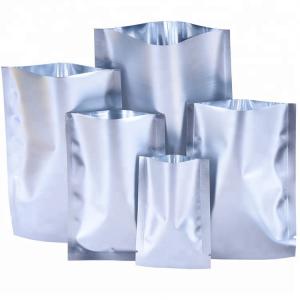Custom Clear Silver Aluminum Foil Pouch Heat Seal Aluminum Foil Bags with Tear Notch