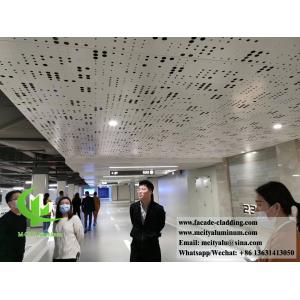 Perforated Aluminium Ceiling Solid Wall Cladding Powder Coated White Color
