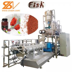 China Automatic Aquatic Feed Pellet Bulking Machine Pet Fish Food Extrusion Production Plant supplier