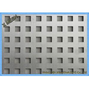 Square Holes Perforated Metal Panel Facade SS Plates Excellent Visibility