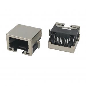 China 8P8C tap-down recessed low profile RJ45 connector shielded with LED supplier