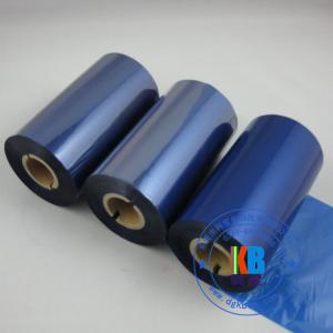 Thermal art coated paper printing compatible zebra ZM400 printer wax resin blue color thermal ribbon