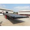 China 13m Steel Flatbed Container Trailer with lock for steel pump or coontainer transportation wholesale