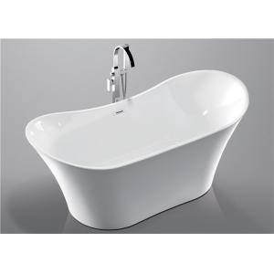 China Deep Soaking Acrylic Oval Freestanding Tub For Small Spaces Hand Control supplier
