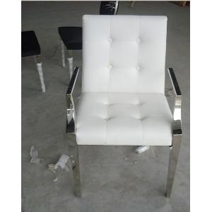 China Customized Modern White Leather Casual Leisure Lounge Chair / Armchair  supplier