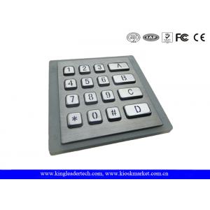 China Illuminated Metal Keyboard With 16 Numbers IP65 Waterproof Keys supplier