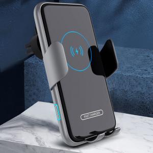 China Air Vent Auto-Clamping Infrared Sensor Wireless Car Charger Mount Phone Holder supplier