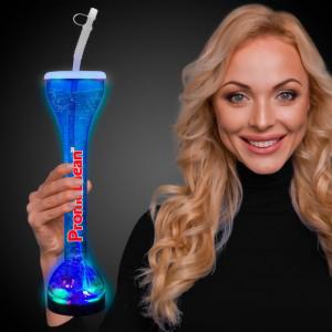 China 900ml Clear Party LED Yard Cup Cocktail PET Slush Ice Cup 40cm Height supplier