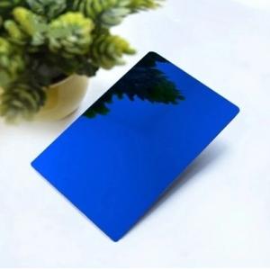 Blue Decorative Stainless Steel Sheet Plates Brushed Hairline Satin Vibration Sand Blasted