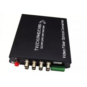 4CH 1080P AHD/CVI/TVI Video To Fiber Optic Converter With 1CH RS485