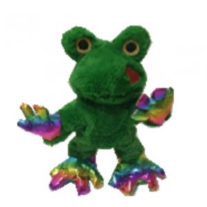 China Green 0.35M 13.78 Inch Valentine'S Day Singing Cute Frog Stuffed Animal supplier