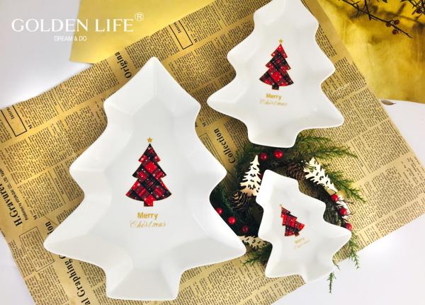 Holiday X`mas Tree Perfect For Seeds Nuts And Dry Fruits Plates Bowl Dish Plate