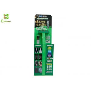 Green Cardboard POS Display Rack , Counter Top Retail Display Shelves