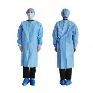 Protective Medical Doctor Gown , Disposable Isolation Gowns For Virus Contaminated Areas