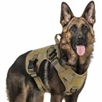 China Tactical Adjustable Dog Harness Vest Military Working Molle Vest Training 1050D Nylon on sale