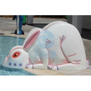 Animal Fiberglass Pool Water Slide 1.1m Height Rabbit Water Slide For Small Pool