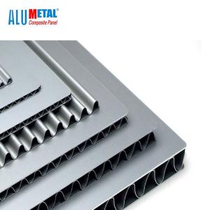 China Green A2 Fireproof Aluminum Corrugated Panel 3mm PVDF Acp Sheet 1100 Alloy supplier