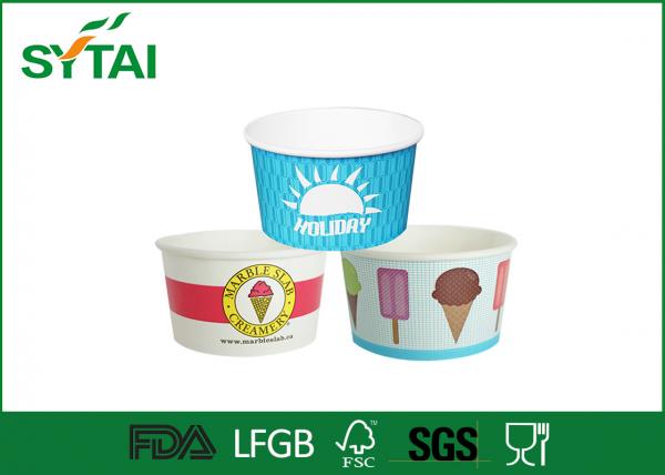10 oz 12 oz 16 oz Pape desechables helado Copas, Personalizado reciclable yogurt