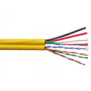 UTP CAT5E+4C Siamese Coaxial Cable , Siamese Cable For Cctv PE Insulation