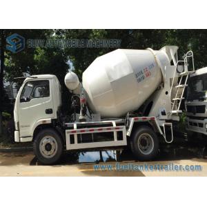 China 4 x 2 Mini Concrete Mixer Pump Truck Manual Control  3 Cubic Meter For ​Powerful Powertrain supplier
