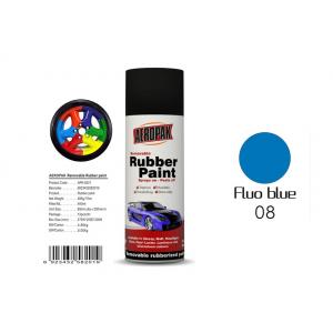 Fluo Blue Color Removable Rubber Spray Paint , Peelable Car Paint Grade 2 Adhesion