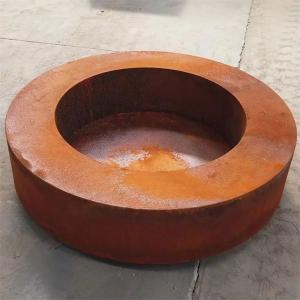 China Freestanding Outdoor Garden Low Profile Corten Steel Round Fire Pits supplier