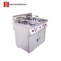 China 12KW Commercial Induction Wok Cooker Restaurant 380V Double Cylinder Fryer on sale