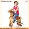 Wholesale Plush Rocking Horse Pony on Wheels Ride on Animal Toy at Factory