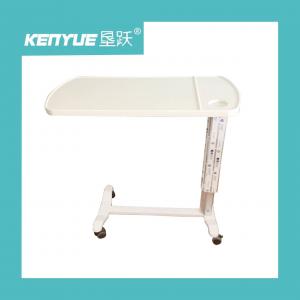 China Dinning Hospital Bed Tray Table Metal Gas Spring Hospital Overbed Table supplier
