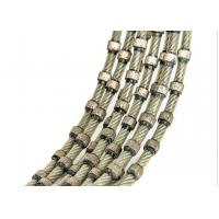 China Granite Block Dressing Tools Diamond Wire Cutting Rope 11mm 40 Beads Per Meter on sale