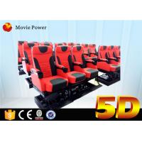 China Red and Black Leather Chair 4D Motion Theater 100 Seats with Cup Holders and Leg Sweep on sale