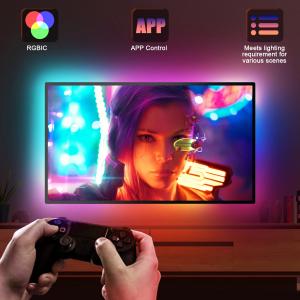HDMI Sync TV LED Backlights TV Strip Lights With HDMI 2.0 Sync Box Sync With TV And Music 4K HDR Support HDMI Strip