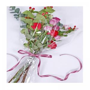 100 Pcs Flower Bouquet Sleeves Transparent Bag Cellophane For Flower