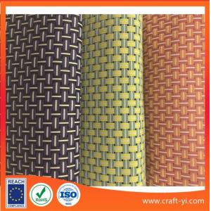 8X8 woven style textilene mesh fabric in PVC coated wire mix three colors suit outdoor