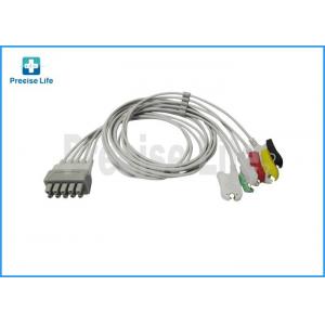 China Drager 5956466 ECG trunk cable , Dual pin connector 5 lead ECG Cable supplier