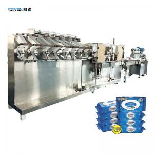 China Servo Driven Feeding System 30-120 PCS Baby Wipes Machinery Automatic Production Line supplier