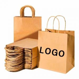 Custom Printed Logo Recyclable Paper Gift Bags