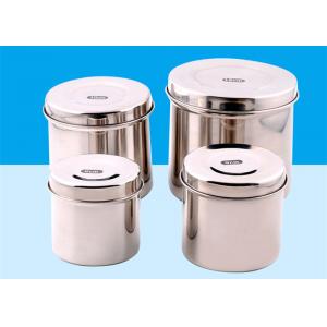 China Silver Stainless Steel Sterilization Container With Small , Medium , Large Size wholesale