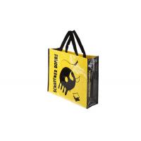 China Reusable PP Woven Bags , Fabric Packaging Bags Yellow Black Polypropylene on sale