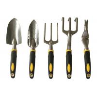 China 5 Piece Set Garden Hand Tools Aluminum Construction With Rubber Grip Handle on sale